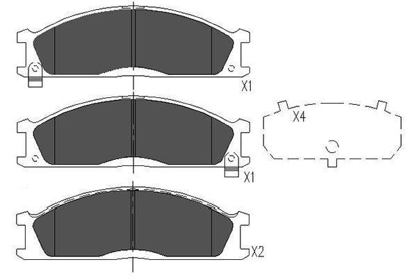 KAVO PARTS stabdžių trinkelių rinkinys, diskinis stabdys KBP-6503